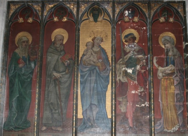 Panneau Choeur Vierge avant sa restauration.
